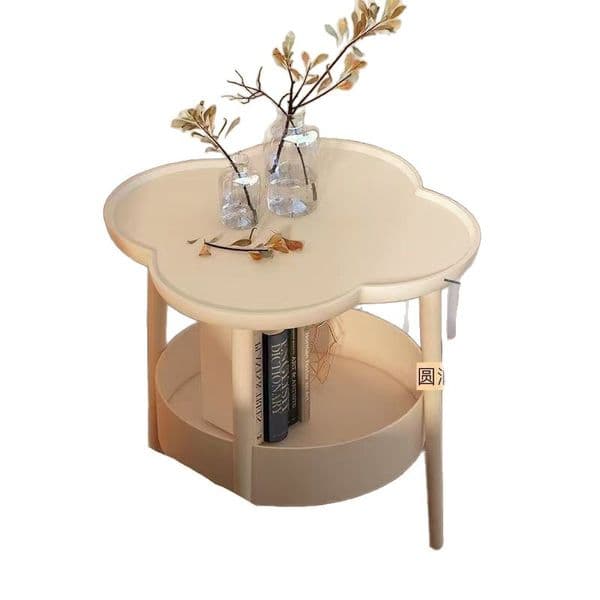 2026 Acrylic Round Bedside Modern perfume Flower Shaped Side cologne Table With Storage For Bedroom Living Room Free Shipping