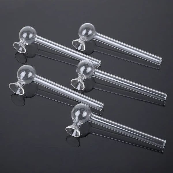 Wholesale Clear Pyrex Glass Oil Burner Pipes Mini Small Handpipe Oil Nail Pipe 11.5cm Smoking Accessories