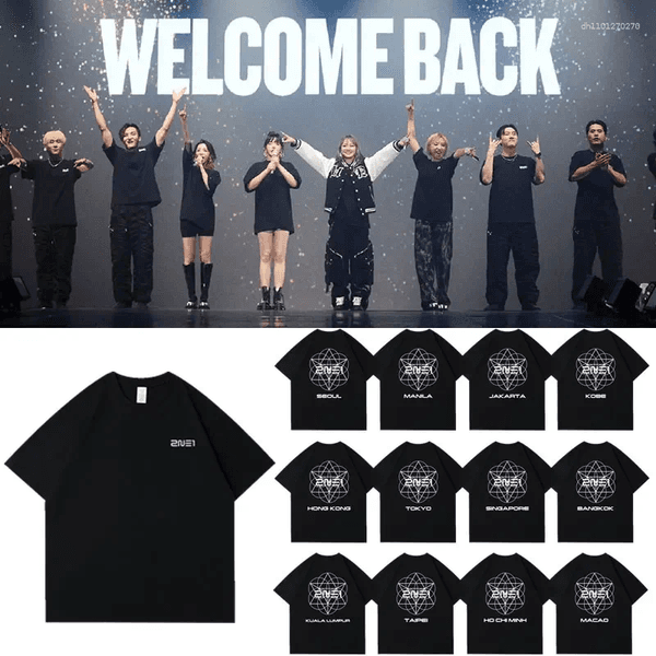 Women's T Shirts 2025 2NE1 Men Women T-shirt Print Tshirt Clothing Designer Tee Cotton Oversized Shirt Summer Tops