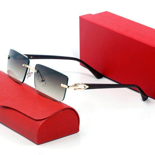 gentle party outdoor Designer formal Woman Sunglasses Mens Rimless Buffalo Horn Sun Glasses Wooden Frame Sport Polarized Eyewear Driving Accessories Eyeglasses