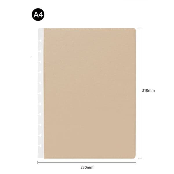 A4 A5 Leather Sewn Notebook Cover Mushroom Hole Notebook Binding Case Disc Notebooks for Students Loose-leaf Notebook PU Cover 250618