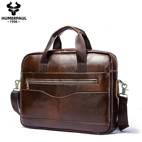 Genuine Leahther Men Briefcase Portable Office Handbag for Laptop Bag High Quality Business Messenger Shoulder Bags Travelling 250624