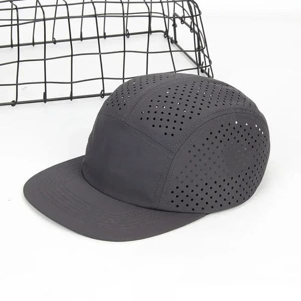 Perforated 5-Panel Cap for Men Lightweight Breathable Quick-drying Baseball Caps Running Camping Hiking Training Outdoor Hat 250625