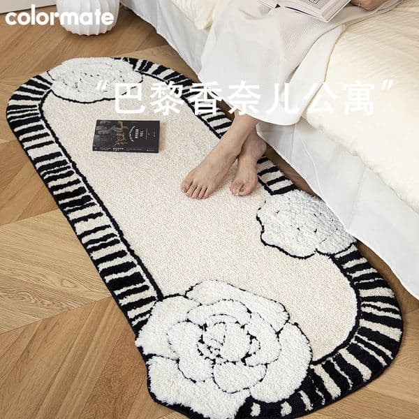 Simple and retro checkered carpet living room and bedroom carpetJ260519