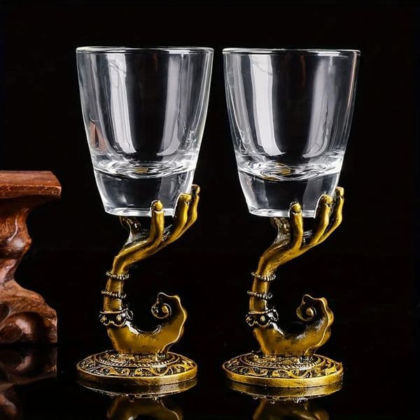 Piano Hand Series Small Wine Glass Spirit Glass Pair of Glasses Boutique Gift Box High-End Full of Drinking Decorations 250625