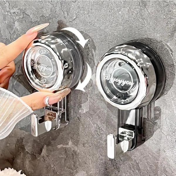 Fashion Powerful Suction Cup Hooks Vacuum Reusable Shower Hooks Heavy Duty Clothes Hook Traceless Clothes Hook 250624