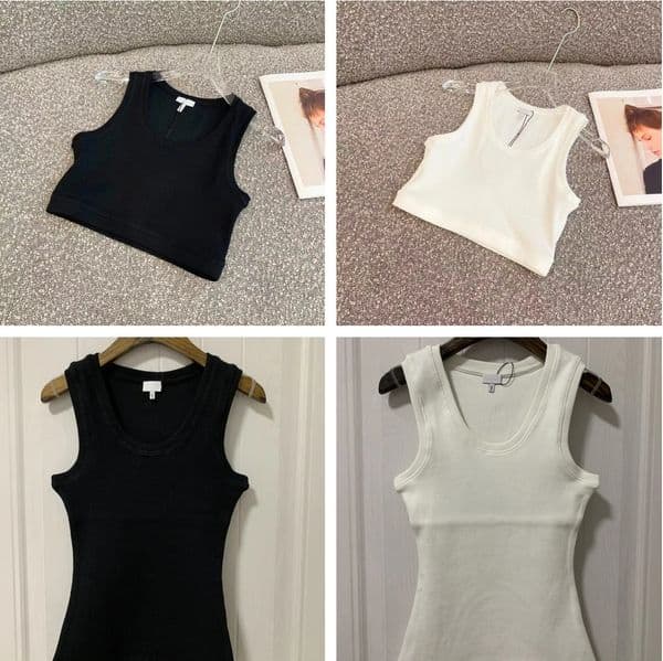Women's Tanks Camis Anagram embroidered cotton blend tank top Shorts Designer Nylon Yoga Suit O neck Sleeveless Sports bra Vest Ladies solid Elastic Femme