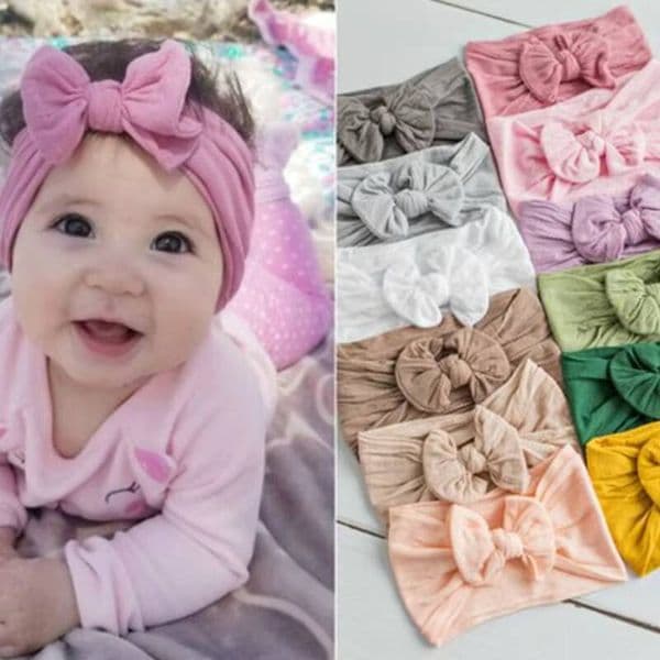 Baby Headband Girls Headwear Hair Accessory Bow Knot Bandage Infant Newborn Toddlers Clothes Kids Rabbit Ear Photo Props ddmyshoesvip