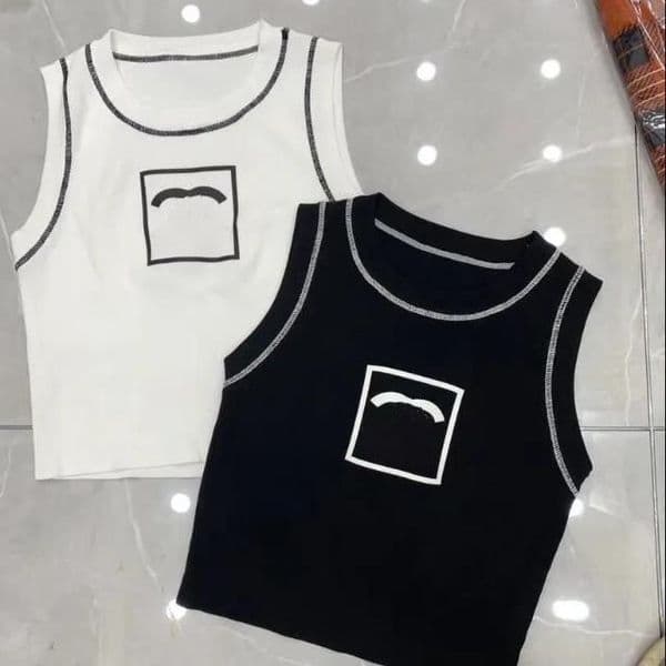 Designer Women Tanks Camis Cotton-Blend Tank Tops Two C Letters Designer Skirts Yoga Suit Dress brand Vest Ladies Solid Vintage T Shirt Femme CRG2506262F8