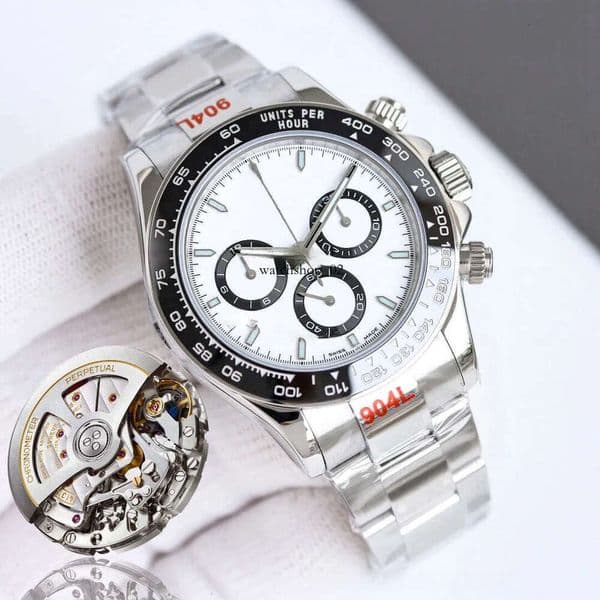 mens 126500 new fashion 40mm fine steel case strap sapphire glass mirror ceramic bezel Clean Luxury watch 4131 automatic nical movement Designer Watches for Men