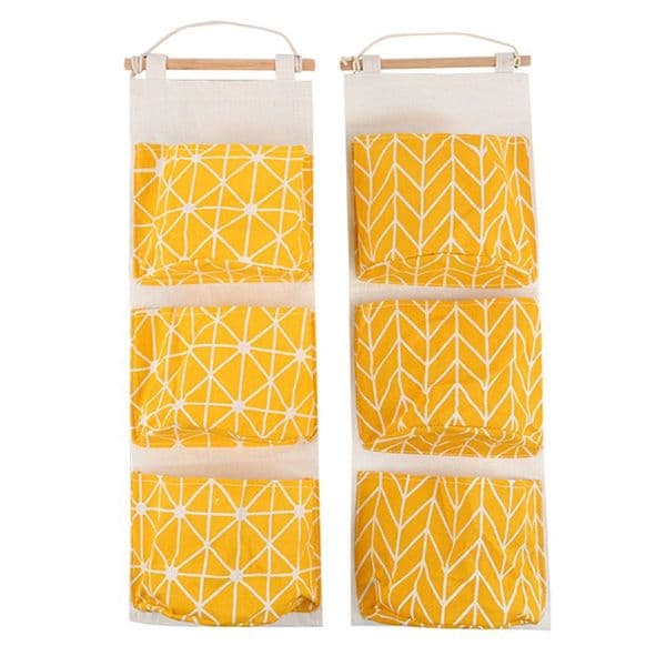 3 Pocket Waterproof Multi-Use Storage Bag Wardrobe Closet Organizer Bedroom Door Wall Hanging Organizers Toy Cosmetic Sundries Makeup Pouch Container HY0240