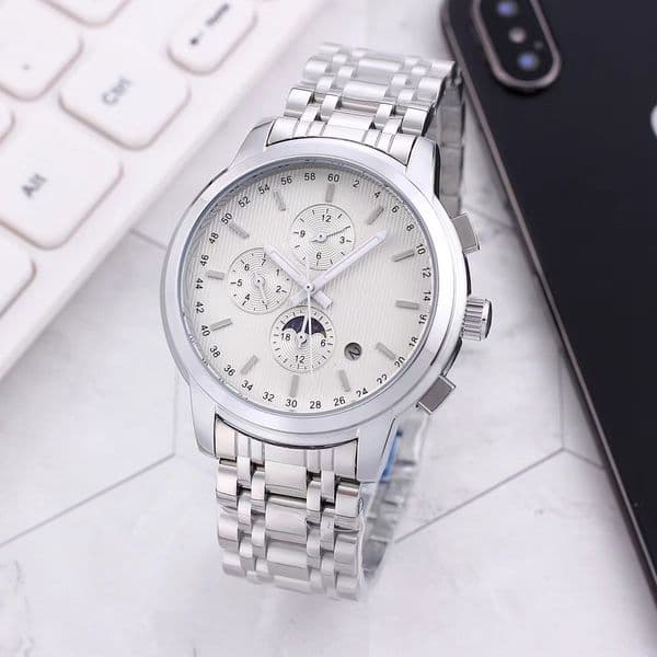 Brand New Men MASTER Series wristwatches Men's Automatic Mechanical watches women Luxury Watch Brown Dial Rose Gold Stainless Strap #421