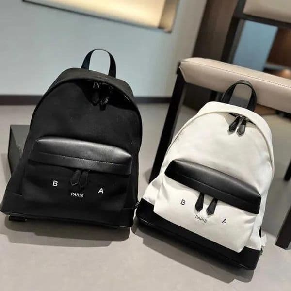 Mens Backpack Designer Bookbag for Women Rucksacks Fashion Black White Backpacks Classic Knapsack Canvas Schoolbag Luxury Brand Letters Packsack BQD2506262