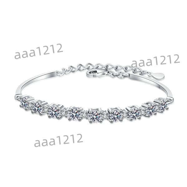 Light Luxury Diamond Bracelet 925 Sterling Silver D Color VVS1 Moissanite Chain Bracelet for Fine Jewelry Party Wedding Gift