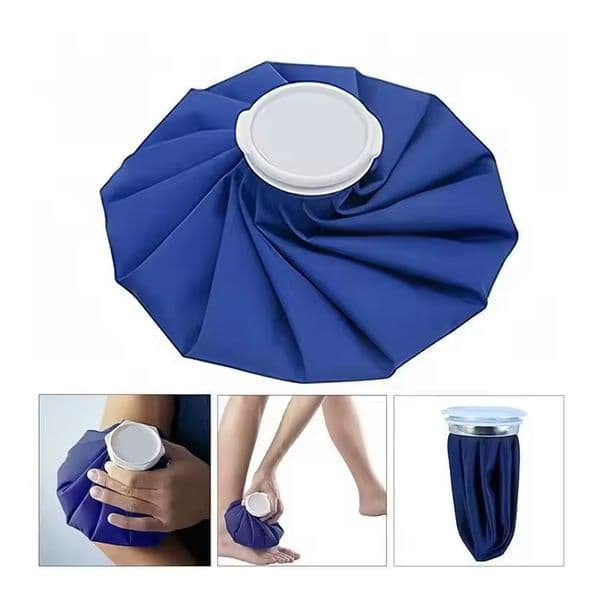 BICAREE Ice Pack for Injuries Reusable, Ice Bags Hot Water Bag for Hot & Cold Therapy and Pain Relief with Cover, No-Leak Elastic Breathable Ice Bag, Size 9"