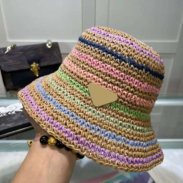 2025 Summer Bucket Designer Straw Luxury Caps Casquette Grass Braid Cap Fitted Crochet Hat Fashion Womens Beach Sunhat Unisex Visor Snapback Fisherman Hats