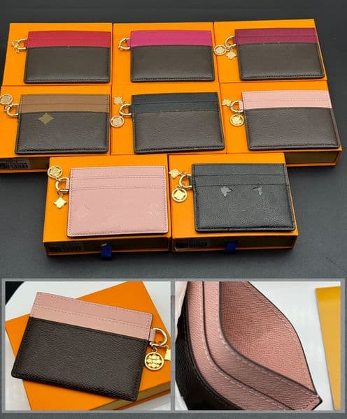 Designer leather Wallet High quality clip Metal buckle Wallet Lattice zipper Luxury Women Card Holder Purse credit card holder Handbag Money Bag With box 82739