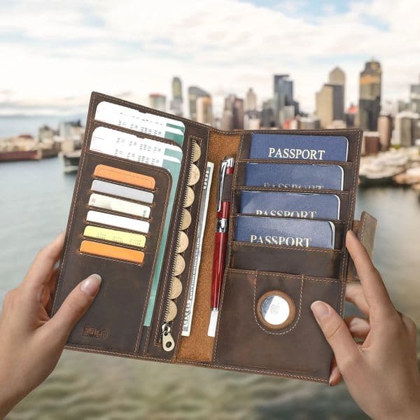 wallet travel passport holder Passport pouch Car documents cover Customized wallets and cardholders 250625
