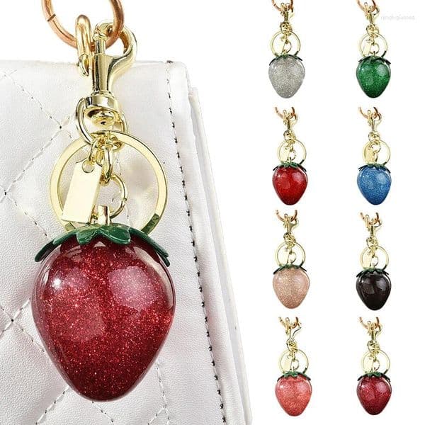 Keychains Strawberry Bag Charm Purse Charms Keychain cessories Keychian For Women Valentine Gifts Z260427