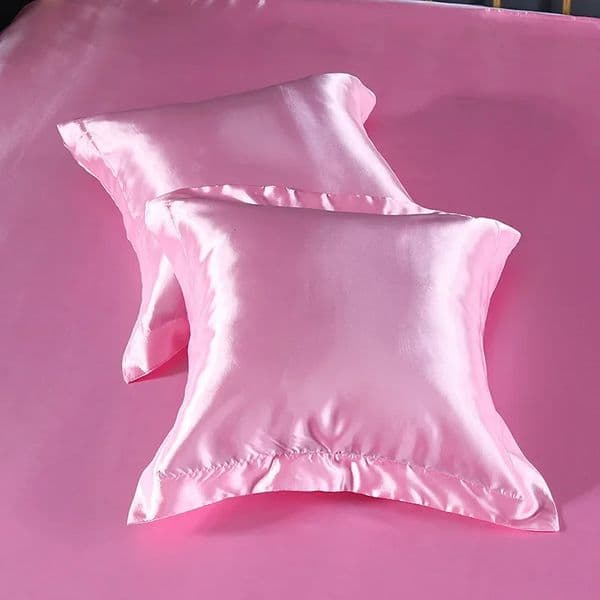 silk satin square pillowcase throw pillow solid color washed simulation 50x50cm 250626