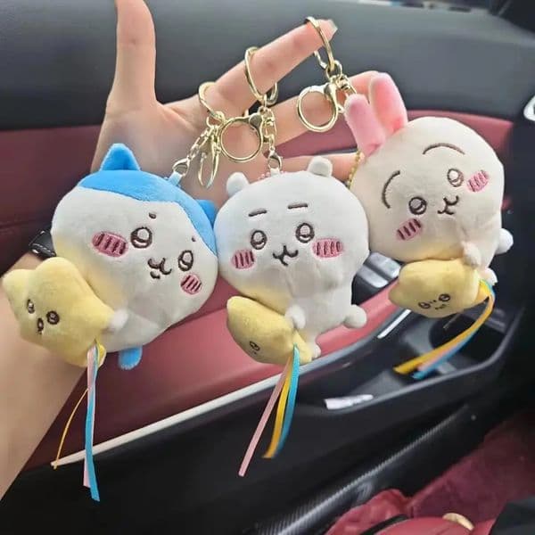 Cartoon Chiikawa Doll Pendant Keychain Hachiware USAGI Cute Cartoon Hanging Ornaments Doll Gift Anime Peripheral Keychains 250626