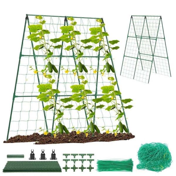 Cucumber Trellis A Frame Garden Vegetable Trellis Detachable Support Trellis Plant Climbing Frame for Climbing Plants Tomato X250627