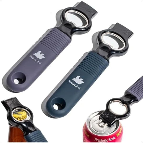2 pack 21 Soda Can Opener and Beer Bottle OpenerMagnetic Pop Tab Tool with NonSlip Silicone Handle Opens Drinks of all typesPr 250618