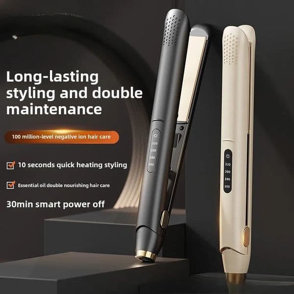 2-in-1 Mini Hair Straightener Clipboard Small Power Plug Curling and Straight Hair Girls Air Bangs Portable Straightener 250627