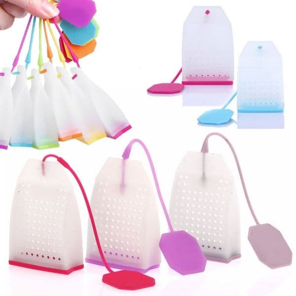 Strainer Bags Food Grade Silicone Coffee Loose Tea Leaves Infusers Corrosion Resistance Safe Non-toxic No Smell Kitchen Tool FY3449 0627