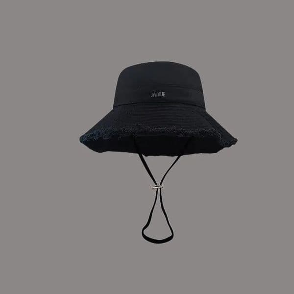 French Jacquard fashion designer Large Brim bucket hat classic men's and women's caps Le Bob Artichaut same high-quality silver logo fisherman Caps thumbnail 2