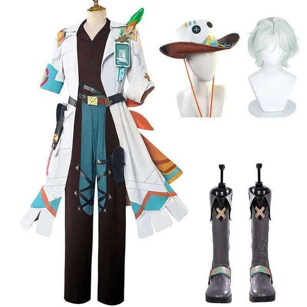 Genshin Impact Cosplay Costume Ifa Wig Shoes Anime Game Party Role Playing Outfit