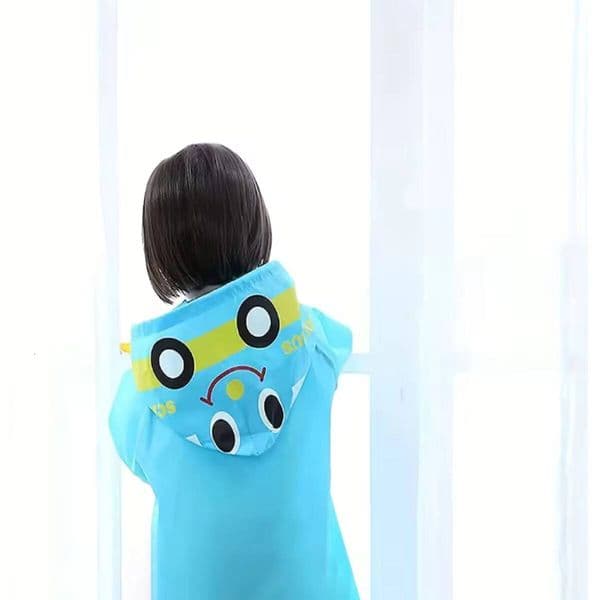 1pc-Cute Kids Raincoat Waterproof Children Duck Frog Poncho Rain Coat Jacket with Backpack Position Student Rainwear