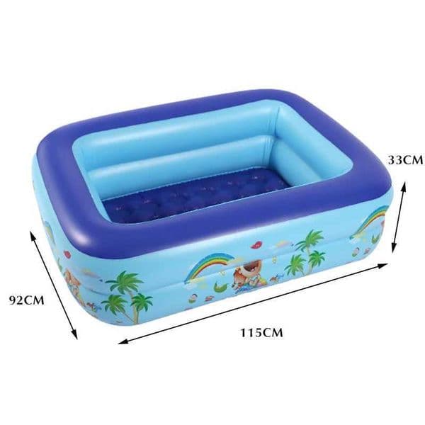 Inflatable Swimming Pool Family Adult Inflatable Pool PVC 115cm Baby Swimming Pool Round Outdoor Play Water Bathtub For Kids X250628