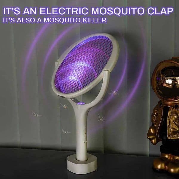 Six in One Swatter With Adjustable Angle Rechargeable Household Mosquito Repellent Electric Fly