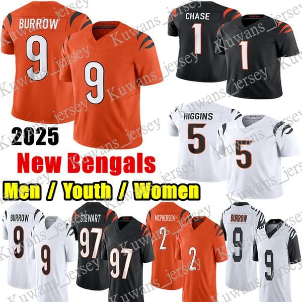 #9 Burrow Football Je #1 Ja'Marr Chase Tee Higgins Joe Flacco Trey Hendrickson Evan McPherson Amarius Mims Myles Murphy Burton Sam Hubbard Shemar Stewart