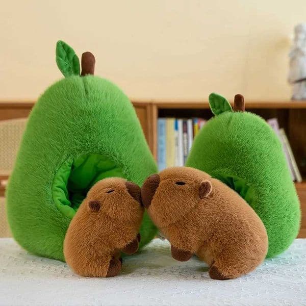 35cm Hut Plush Capybara Doll Soft Animal Plush Toys Avocado Doll CHIldrens and Girls Gift Capybara Pillow X250628