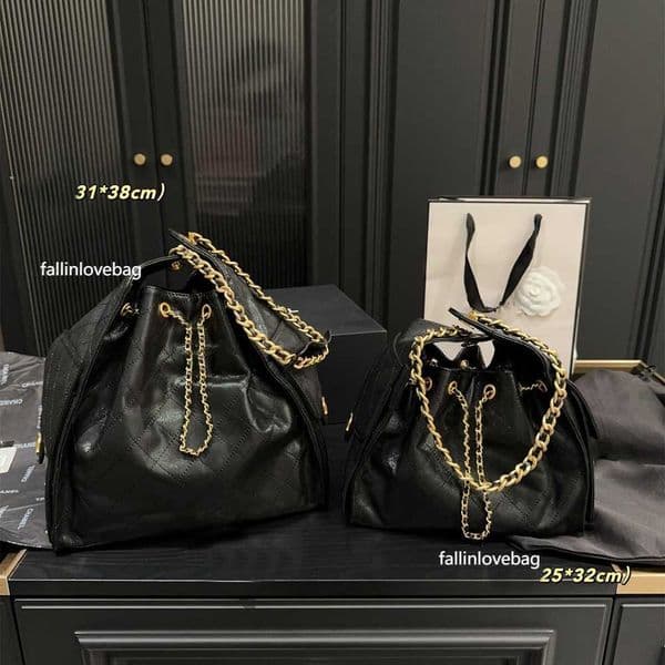 Cross Body Designer Quilted Women Hobo Caviar Pattern Crossbody Luxury Gold Hardware Chain String Bucket Shoulder Bags High Quality Genuine Leather Lady Undera