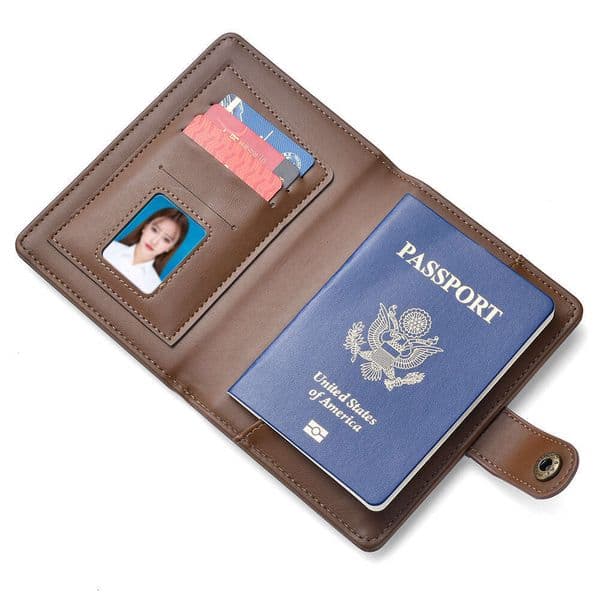 Business Trip Travel Portable PU Leather Multifunctional Holder Passport Document Cover wallet designer mens wallet