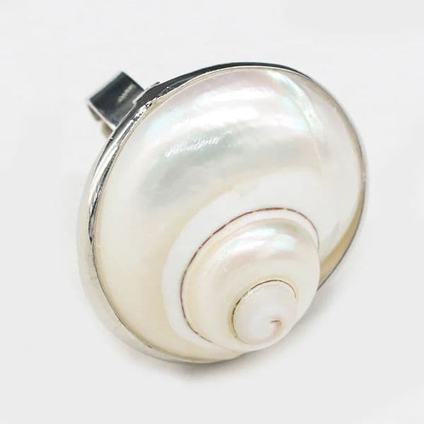 Natural Stone Shell Ring Adjustable Snail-Shaped Gossip Unisex For Love Romantic Birthday Jewelry Gift 250624