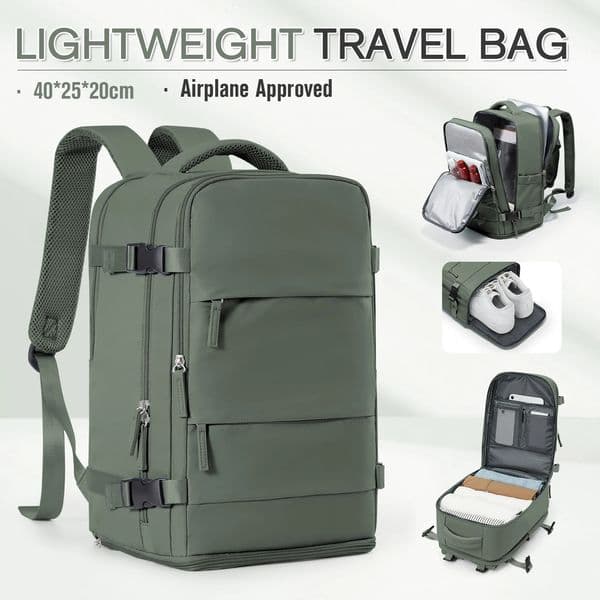 Cabin Airplane 40x20x25 Travel Backpack Anti Theft Backpack 15.6inch Portable Backpack Notebook Bag Men Casual Hiking Backpack 250626BJ