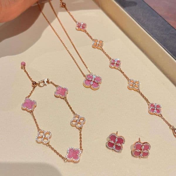 bracelet designer for women Chain Adjustable Clover Bracelet Rose Gold Color Ladies Double Layer Women Jewelry Free ShipmentLink