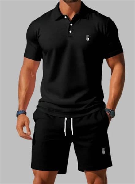 mens Cotton Shirts Tops and Shorts Two Piece Set men Casual Sweatsuit Trendy Printed Round Neck Short Sleeve Tees And Pants Women Outfits jogger Clothing