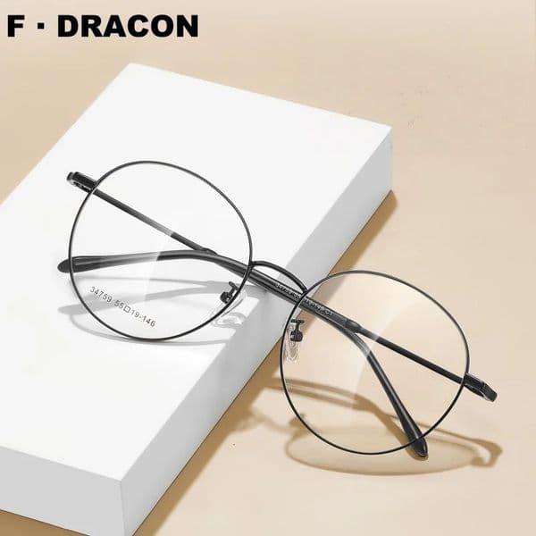 Retro Alloy Eyeglass Frame Ultra Light Large Round Frame Mens And Womens Optical Prescription Eyeglass Frame 34759 250625