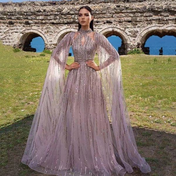 New Spring and Summer Dress Women's Clothing Temperament Mesh Dress Fringed Sequined Evening Dress