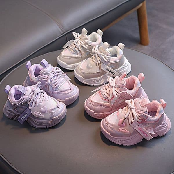 2024 Kids Running Sport Shoes Children Mesh Breathable Infant Fashion Girls Tennis Winter Autumn Sneakers Shoes Sizes US5.5C-US4Y 00052