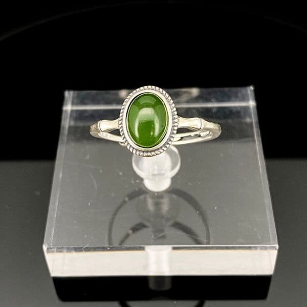 Exquisite s925 Silver Natural Jade Green Jade Womens Ring Party Jewelry Fashion Simple Womens Ring Accessories Will Not Fade 250626