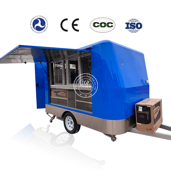 Street Ice Cream Cart Snack Pizza Vending Food Truck With Full Kitchen Concession Mobile Food Trailer For Sale