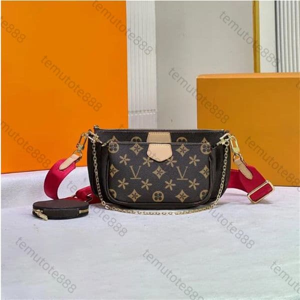 2025 Fashion MULTI POCHETTE ACCESSORIES Shoulder M44840 chain purse Womens Cross Body Totes Designer tote mens Clutch handtote bags Leathe