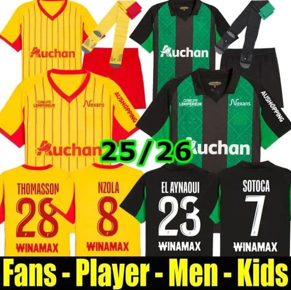 Maillot RC Lens 25 26 Soccer Jerseys Home Away Saint-Barbe Special EL AYNAOUI KAKUTA FANAGO SOTOCA WAHI Football Shirt 2025 202ULGINI DIOUF SPIERINGS G6