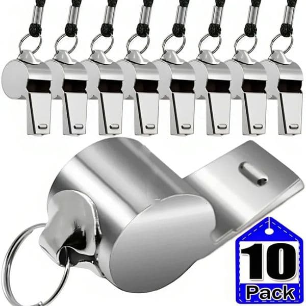 Stainless Steel Whistle with Lanyard Outdoor Professional Referee Super Loud Whistle Cheerleader Sporting Goods for Training 250922BJ